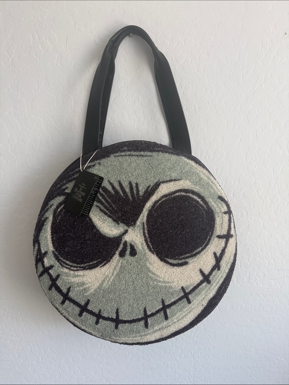 Loungefly Jack Skellington Round Shoulder Bag in Black and Gray